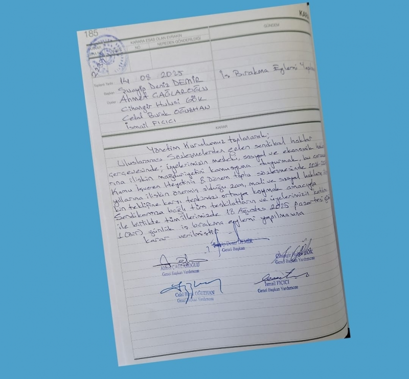 ÜVEY EVLAT DEĞİLİZ ! HAKKIMIZ İÇİN İŞ BIRAKIYORUZ