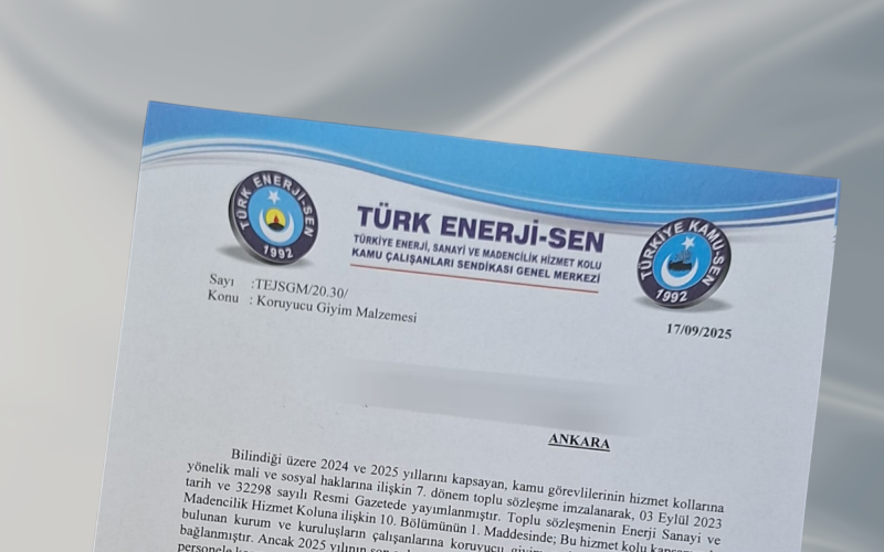 KURUMLARIMIZDAN YAZILI OLARAK KORUYUCU GİYİMİ TALEP ETTİK